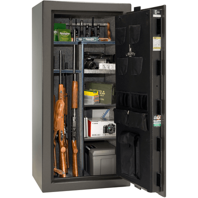 Colonial Series | Level 3 Security | 75 Minute Fire Protection | 23 | DIMENSIONS: 60.5"(H) X 30"(W) X 25"(D) | Gray Textured | Electronic Lock