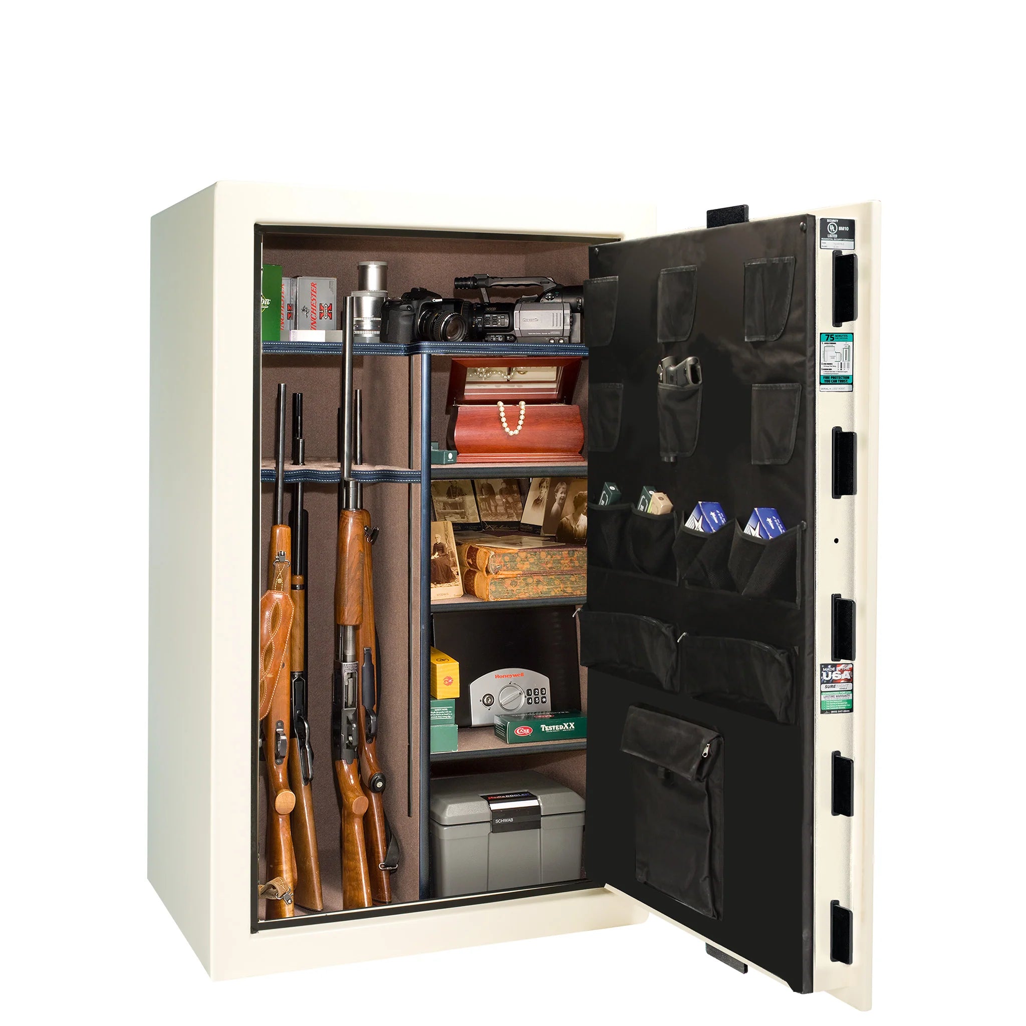 Liberty Colonial 30 White Gloss Gun Safe Promo, image 2 