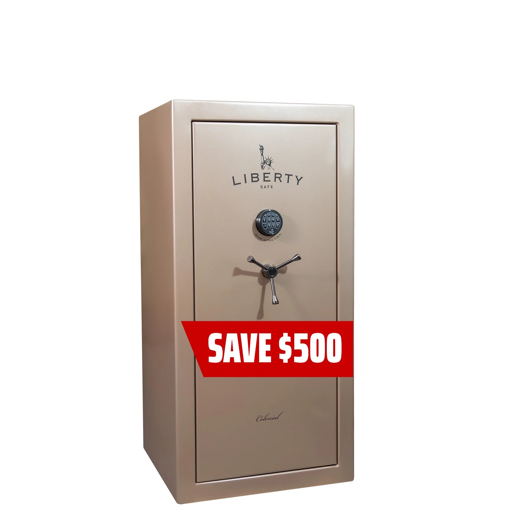 Liberty Colonial 23 Desert Sand Gloss Gun Safe Promo, image 1 