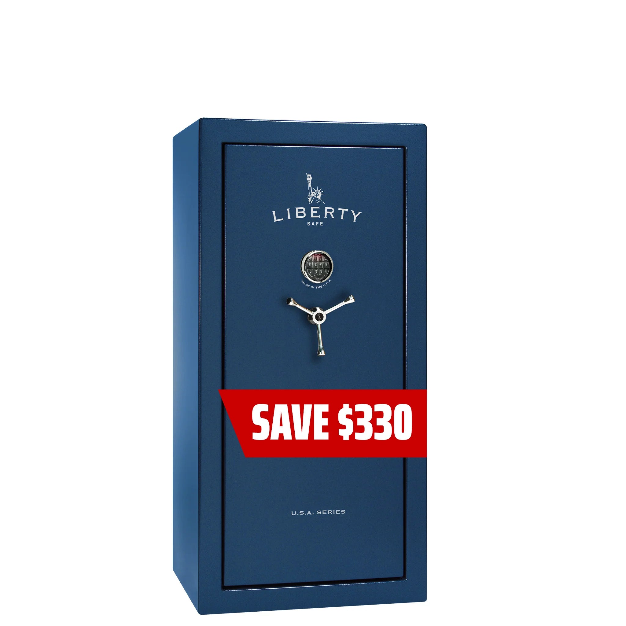 Liberty USA 30 Textured Blue Gun Safe Promo, image 1 