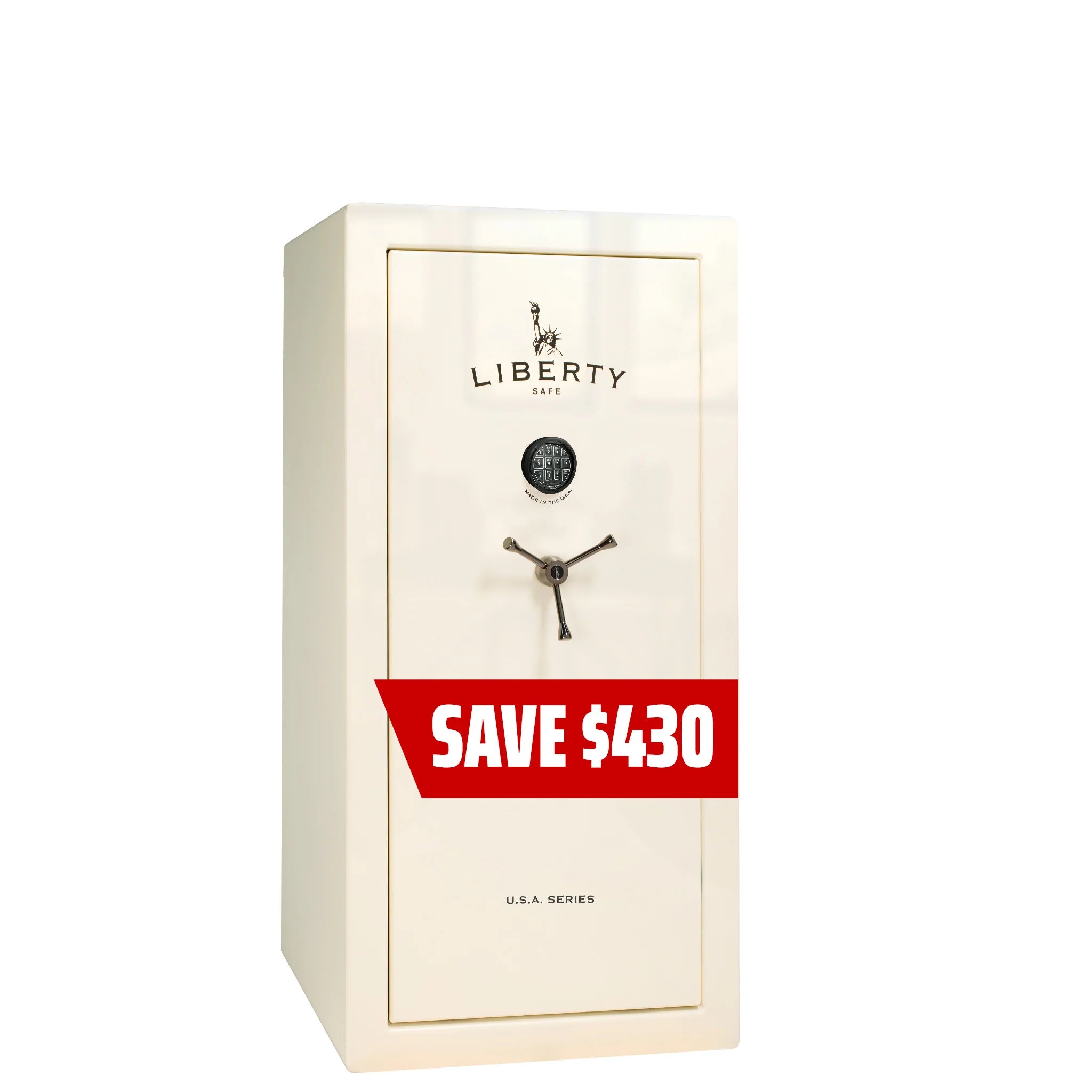 Liberty USA 30 White Gloss Gun Safe Promo, image 1 