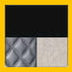 Black Gloss/Diamond Stitched Faux Leather/Brass