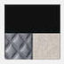 Black Gloss/Diamond Stitched Faux Leather/Chrome