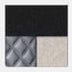 Black Textured/Diamond Stitched Faux Leather/Chrome