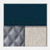 Blue Gloss/Diamond Stitched Faux Leather/Chrome