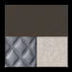 Bronze Textured/Diamond Stitched Faux Leather/Black Chrome
