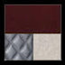 Burgundy Gloss/Diamond Stitched Faux Leather/Black Chrome