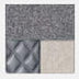 Granite Textured/Diamond Stitched Faux Leather/Chrome