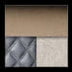 Two-Tone Champagne Gloss/Diamond Stitched Faux Leather/Black Chrome