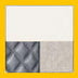 White Ivory Gloss/Diamond Stitched Faux Leather/Brass