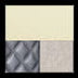 White Marble/Diamond Stitched Faux Leather/Black Chrome