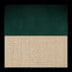 Emerald Green Feathered Edge/Beige Velour/Black Chrome Hardware