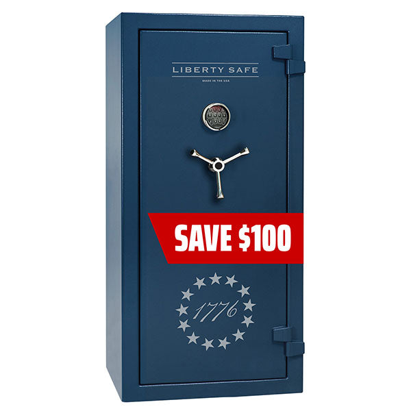 Liberty Centurion 24 Textured Blue "1776" Gun Safe with ELock - Memorial Day Sale, image 1 