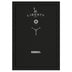 Black Textured/Gray Fabric/Chrome Hardware