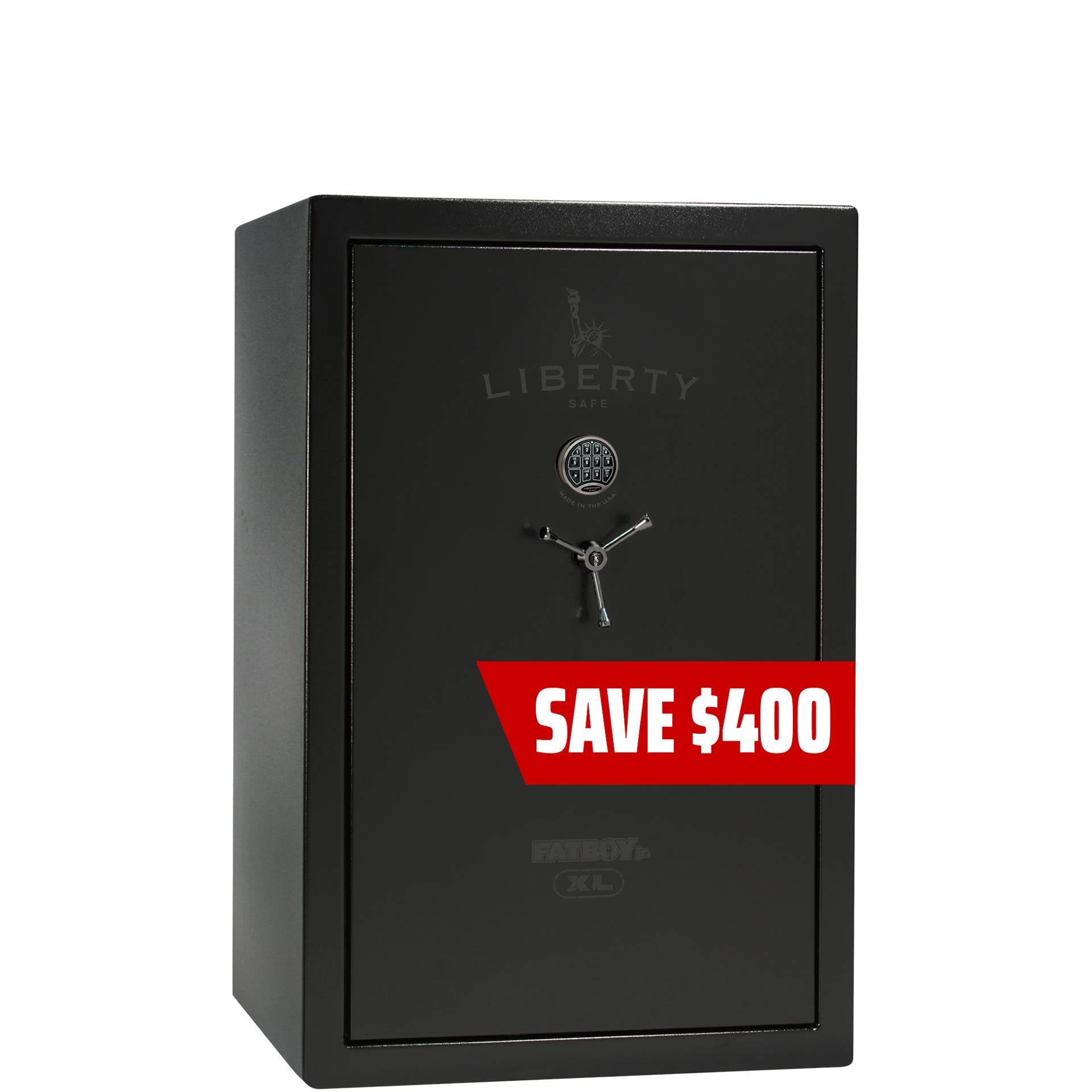 Liberty Fatboy Jr. XL Textured Black Gun Safe w/ Elock - Big Safe Promo, image 1 