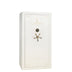 White Gloss/Camel Faux Leather/Brass Hardware