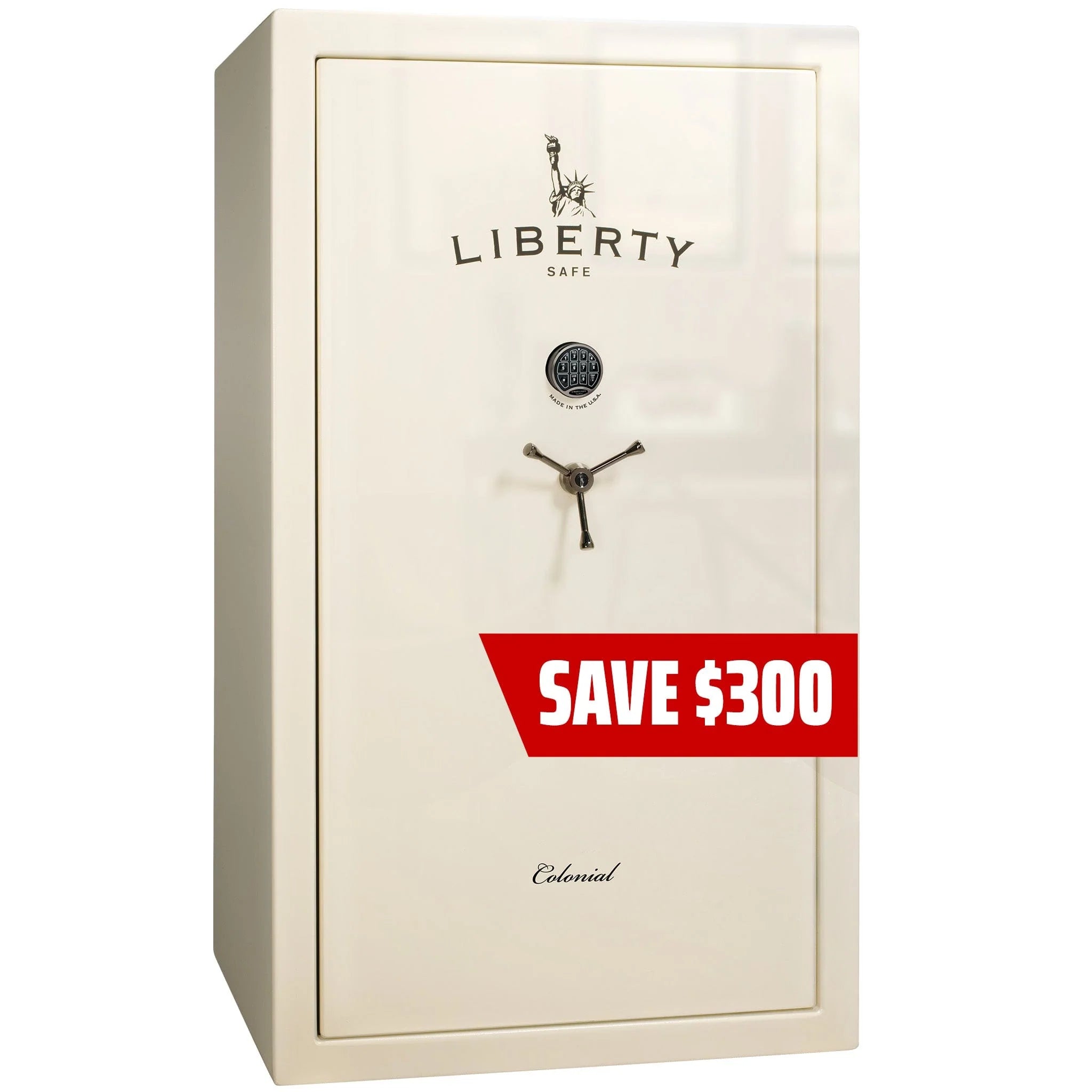 Liberty Colonial 50 Gloss White Gun Safe Promo, image 1 