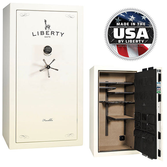 Liberty Franklin 40 White Gloss Gun Safe - President's Day Sale, photo 1