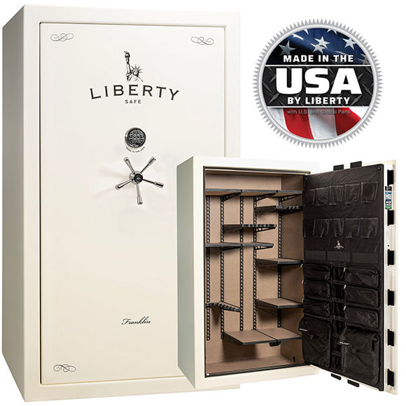 Liberty Franklin 50 White Gloss Gun Safe - President's Day Sale, photo 1