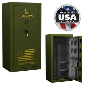 Liberty USA 30 Olive Drab Gun Safe with Flag - Veterans Day Sale, image 1 