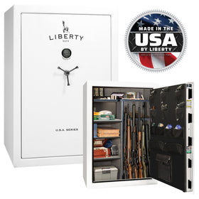 Liberty USA 48 Icy White Gun Safe with Elock & Deluxe Bundle, image 1 