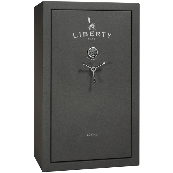 Colonial Series | Level 3 Security | 75 Minute Fire Protection | 50 | DIMENSIONS: 72.5"(H) X 42"(W) X 30.5"(D) | White Gloss Black Chrome | Electronic Lock, photo 3