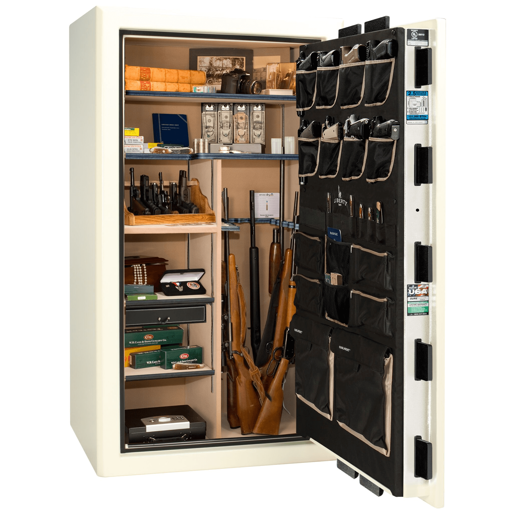 Presidential Series | Level 8 Security | 2.5 Hours Fire Protection | 50 | Dimensions: 72.5"(H) x 42"(W) x 32"(D) | Blue Gloss | Electronic Lock, photo 40