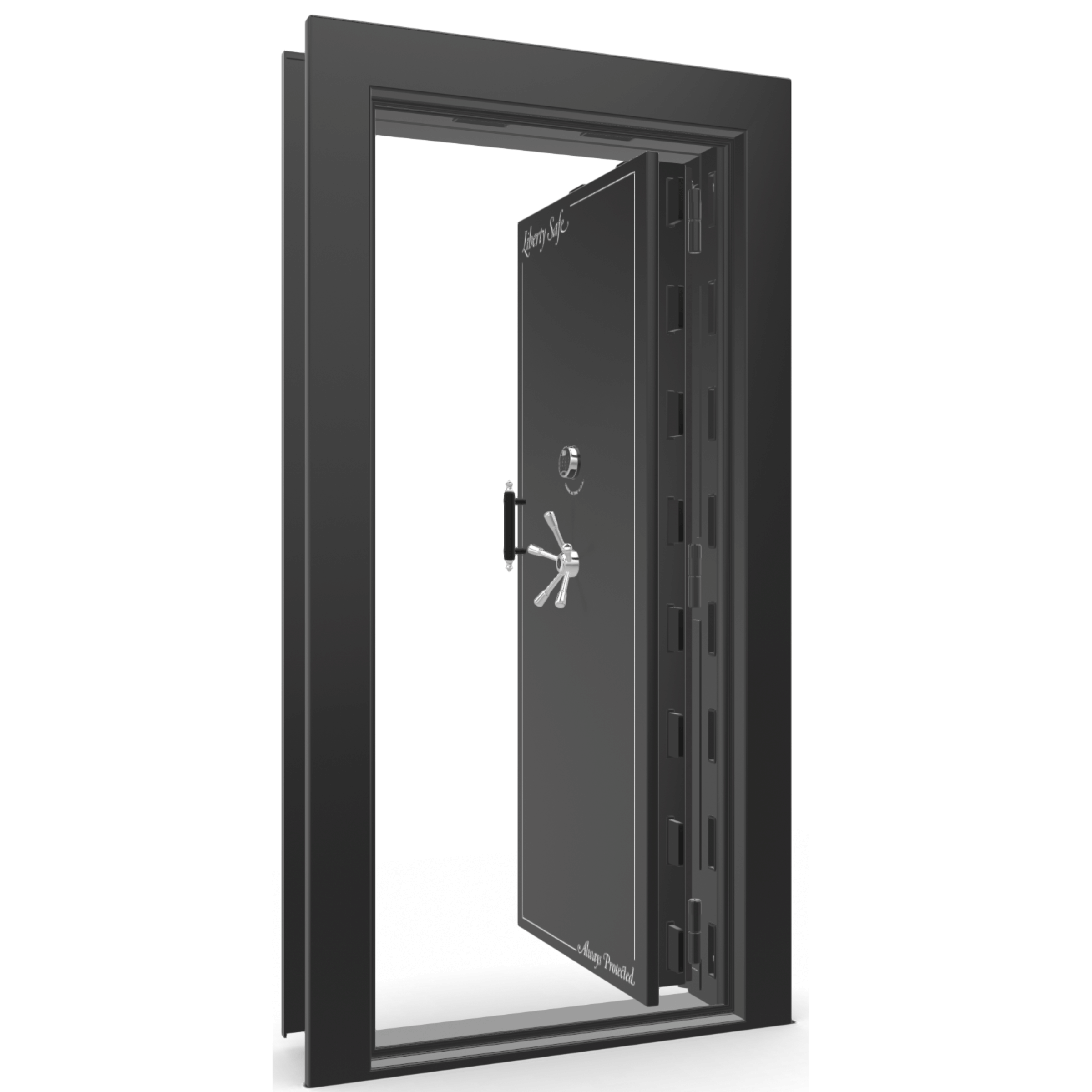 Vault Door Series | In-Swing | Left Hinge | Burgundy Marble | Electronic Lock
