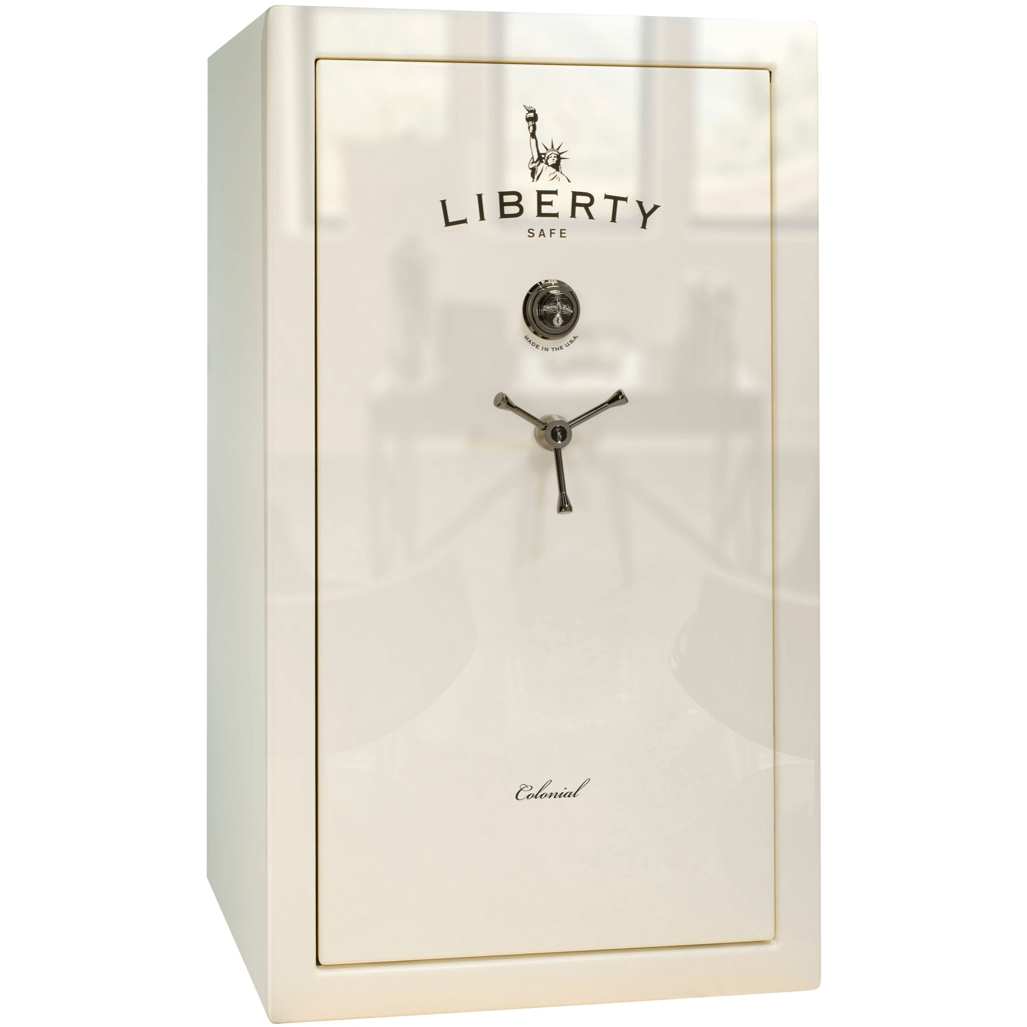 Colonial Series | Level 3 Security | 75 Minute Fire Protection | 50XT | DIMENSIONS: 72.5"(H) X 42"(W) X 30.5"(D) | White Gloss Brass | Electronic Lock, photo 65