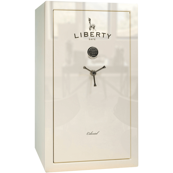 Colonial Series | Level 3 Security | 75 Minute Fire Protection | 50XT | DIMENSIONS: 72.5"(H) X 42"(W) X 30.5"(D) | White Gloss Black Chrome | Electronic Lock, photo 19