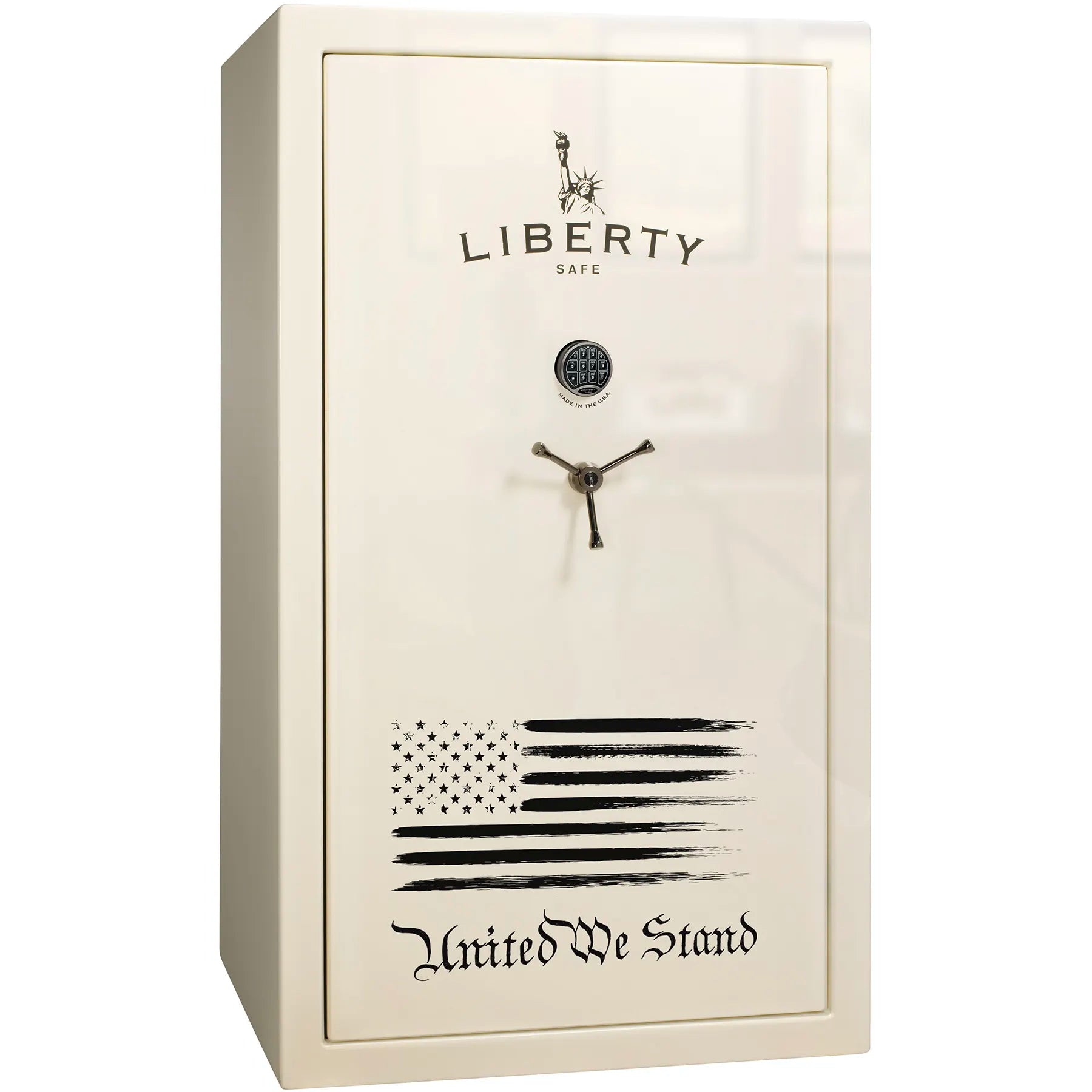 Liberty Colonial 50 Gloss White with Flag Gun Safe with Electronic Lock ...